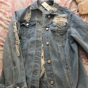 Long denim jacket
